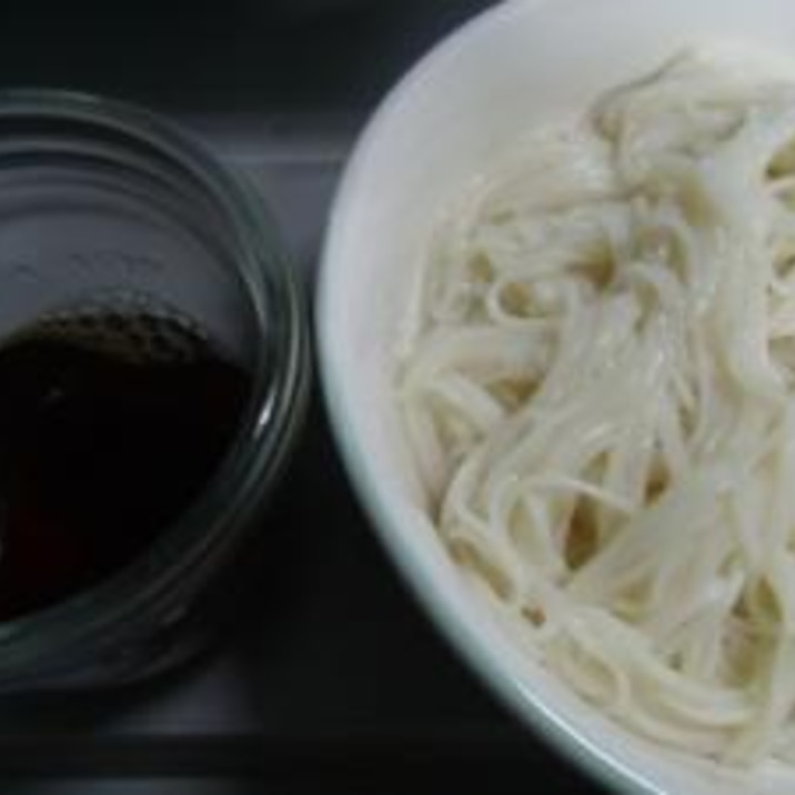 そうめんに自家製1回づつ手作りめんつゆ